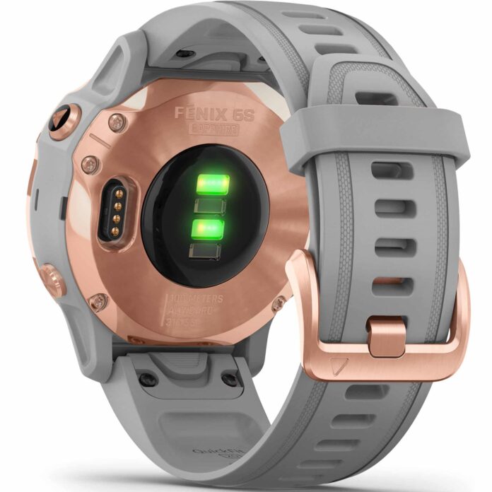 Đồng hồ Garmin fenix 6S (42mm, Sapphire, Rose Gold/Powder Gray Band)