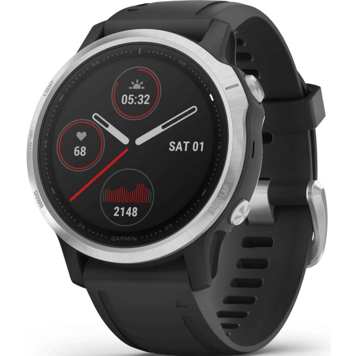 Đồng hồ Garmin fenix 6S (42mm, Silver/Black Band)