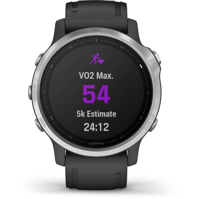 Đồng hồ Garmin fenix 6S (42mm, Silver/Black Band)