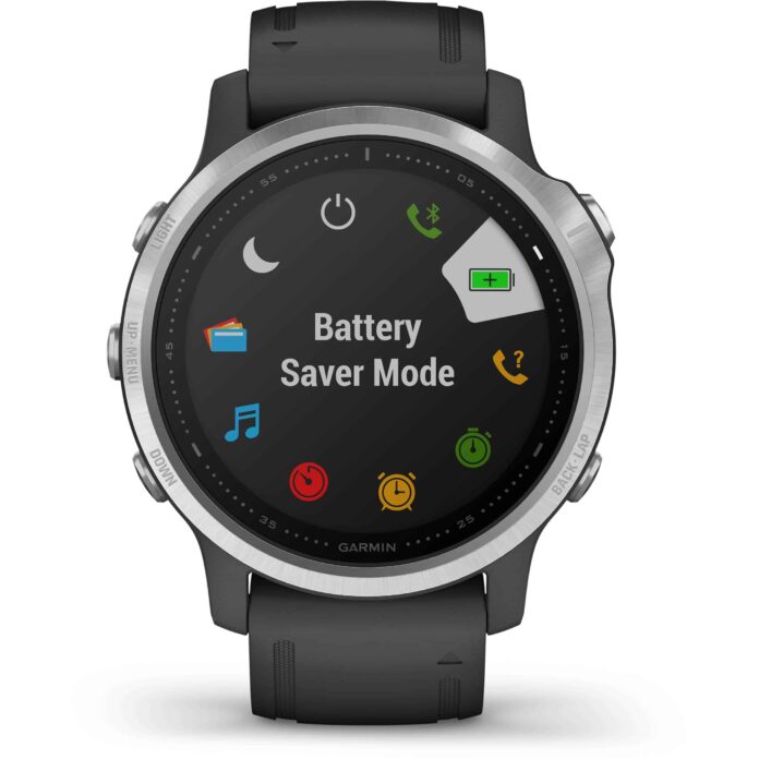 Đồng hồ Garmin fenix 6S (42mm, Silver/Black Band)