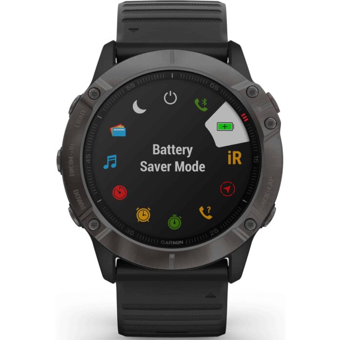 Đồng hồ Garmin fenix 6X (51mm, Sapphire, Carbon Gray DLC/Black Band)