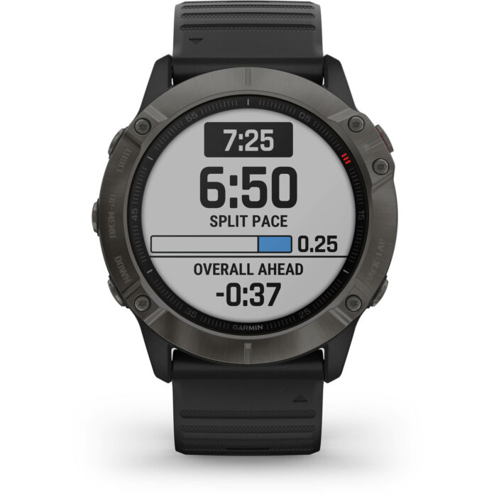 Đồng hồ Garmin fenix 6X (51mm, Sapphire, Carbon Gray DLC/Black Band)