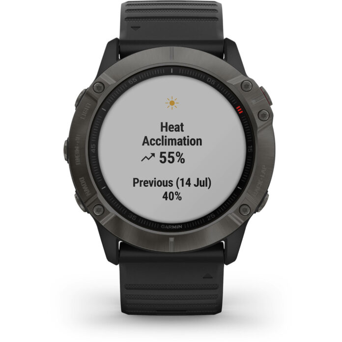 Đồng hồ Garmin fenix 6X (51mm, Sapphire, Carbon Gray DLC/Black Band)