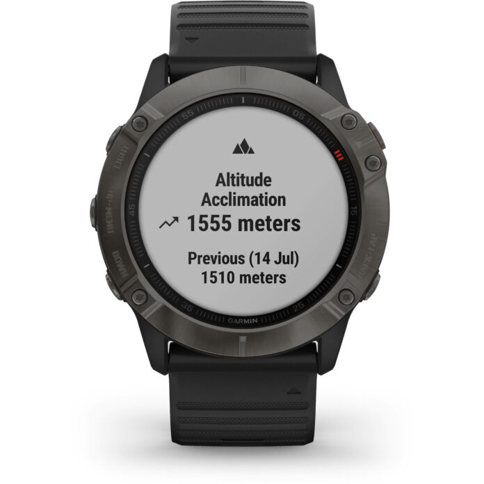 Đồng hồ Garmin fenix 6X (51mm, Sapphire, Carbon Gray DLC/Black Band)