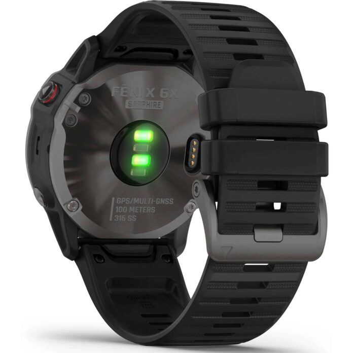 Đồng hồ Garmin fenix 6X (51mm, Sapphire, Carbon Gray DLC/Black Band)
