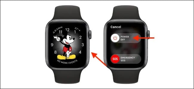 Power Off Apple Watch from Side