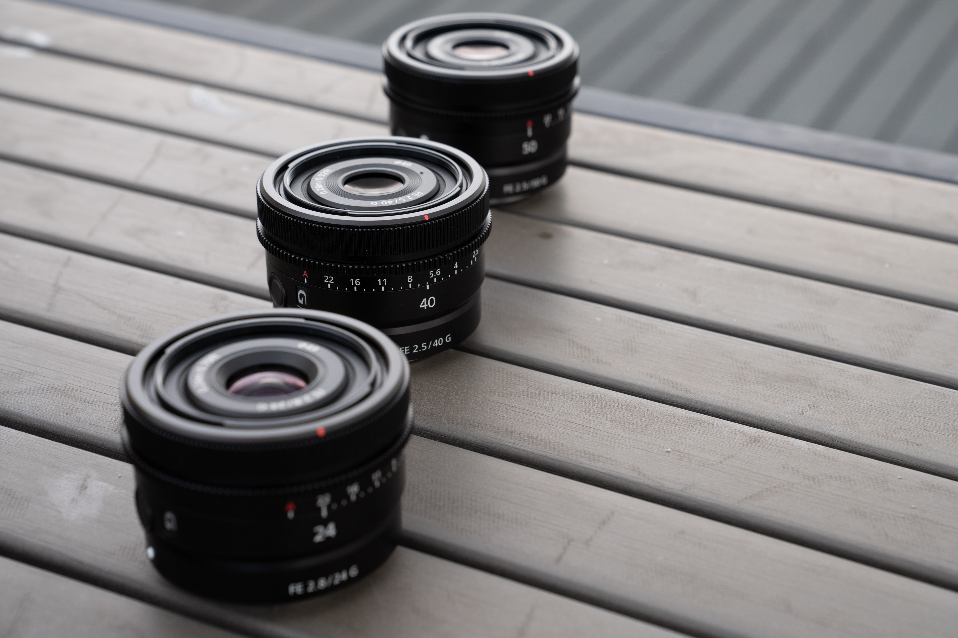 Sony FE40mm 24mm 50mm G