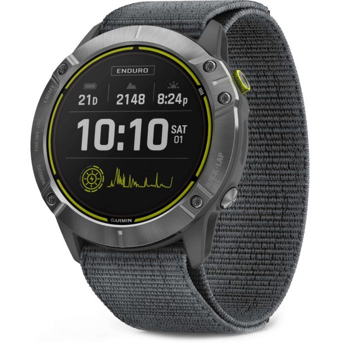 Đồng hồ Garmin Enduro GPS Solar (Steel, Gray UltraFit Nylon Strap)