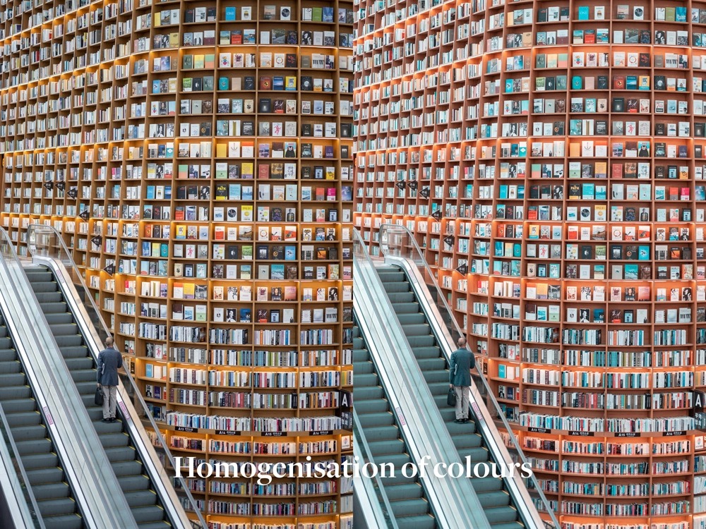 homogenisation of colours