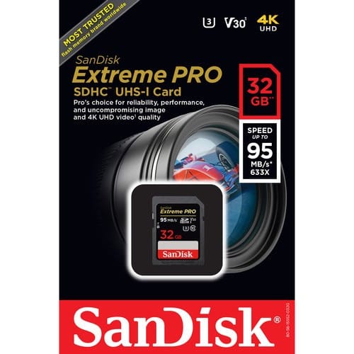Thẻ nhớ SD SanDisk 32GB Extreme PRO UHS-I 95MB/s