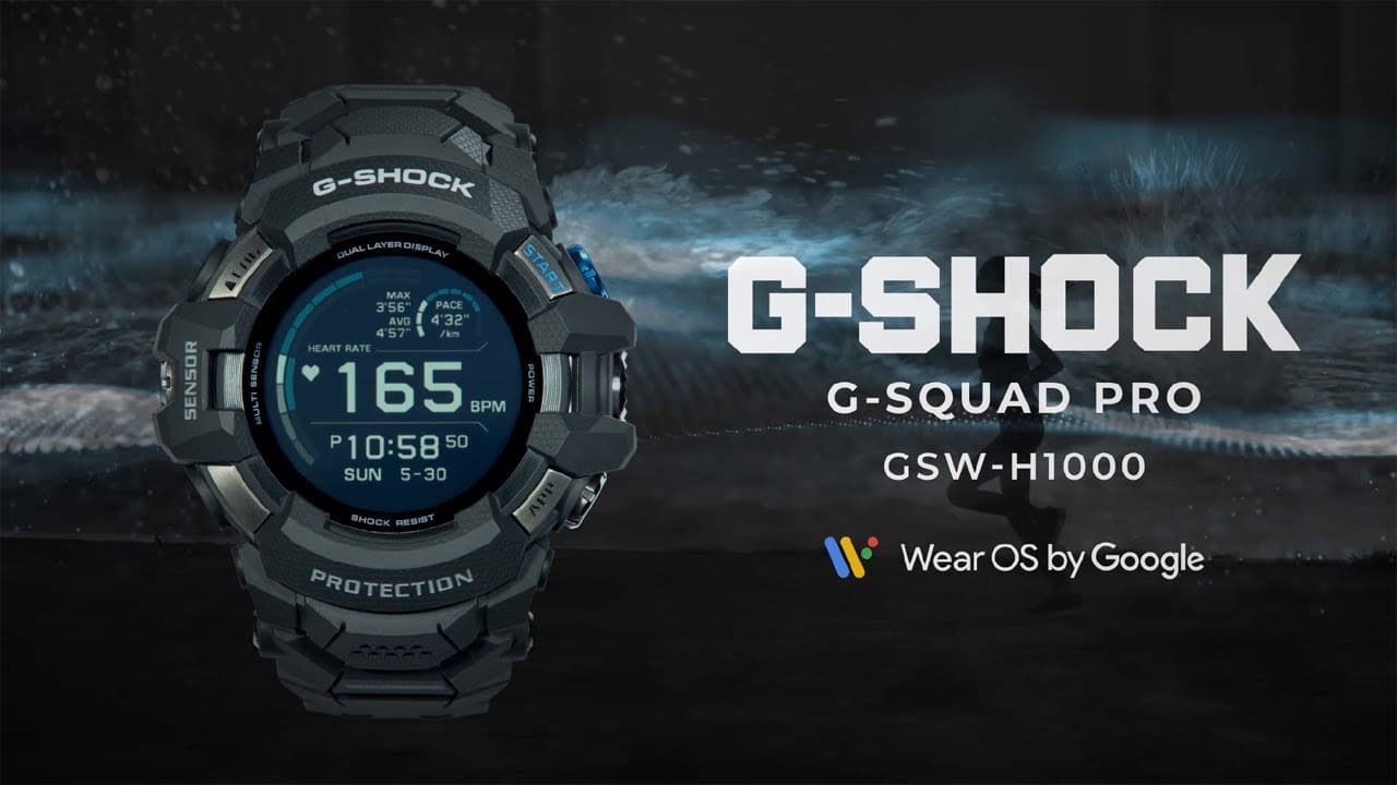 WinWinStore - Sau thời gian dài thì cuối cùng Casio G-Shock mới cũng sẽ chạy hệ điều hành Wear OS và chiếc đồng hồ đầu tiên chính là G-Squad Pro GSW-H1000.