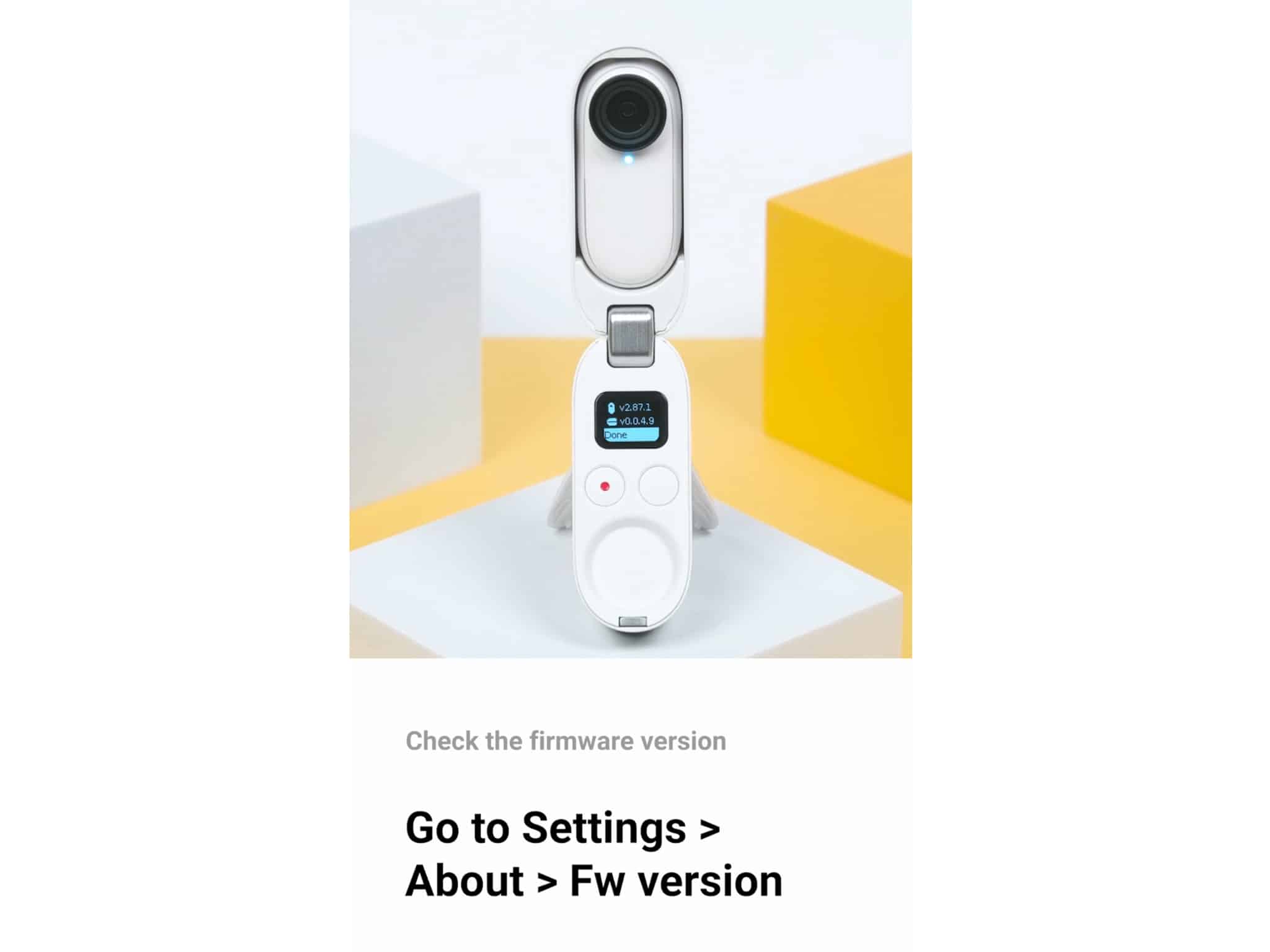 Cap nhat firmware Insta360 GO2 10
