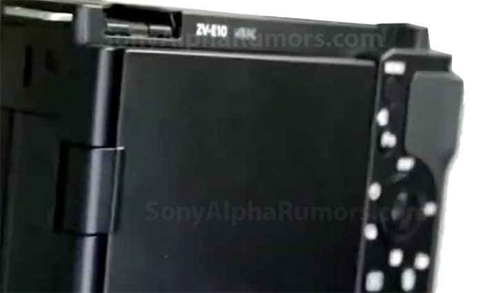 Sony ZV E10 back