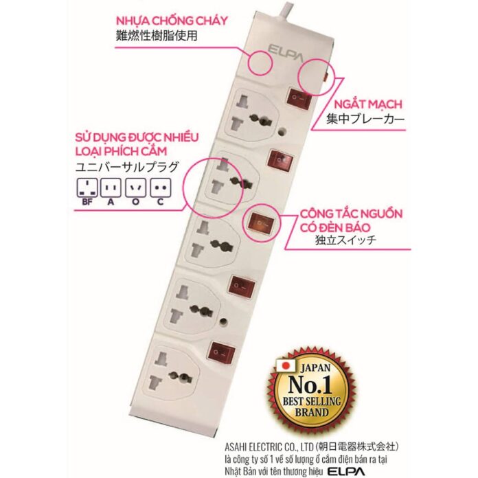 Ổ cắm điện Elpa ESL-VNI55