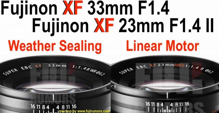 Fujifilm XF 33mm F1.4 và XF 23mm F1.4 MK II sẽ ra mắt vào 2/9