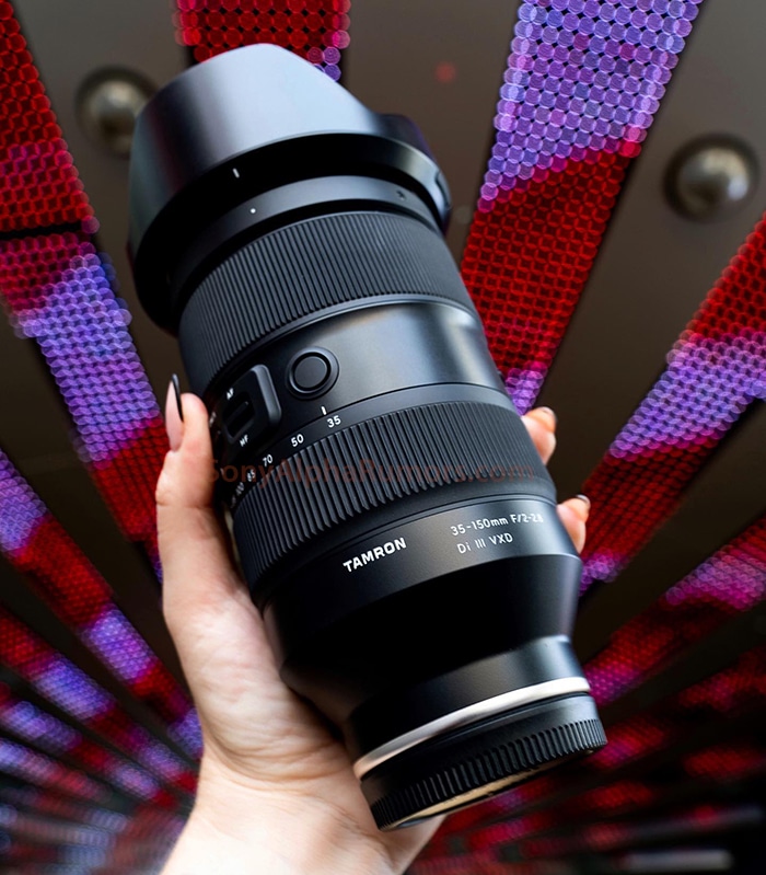 Hình ảnh đầu tiên của ống kính Tamron 35-150mm F2-2.8 Di III VXD mới