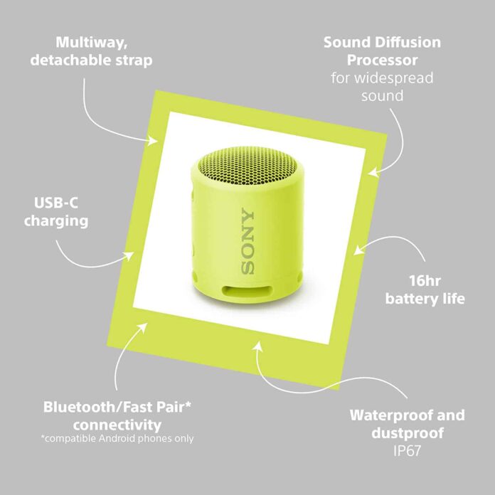 Loa bluetooth Sony SRS-XB13 (Lemon Yellow)