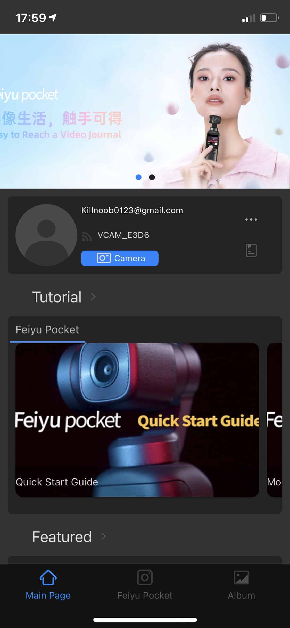 Hướng dẫn kết nối camera hành trình Feiyu Pocket 2 với điện thoại