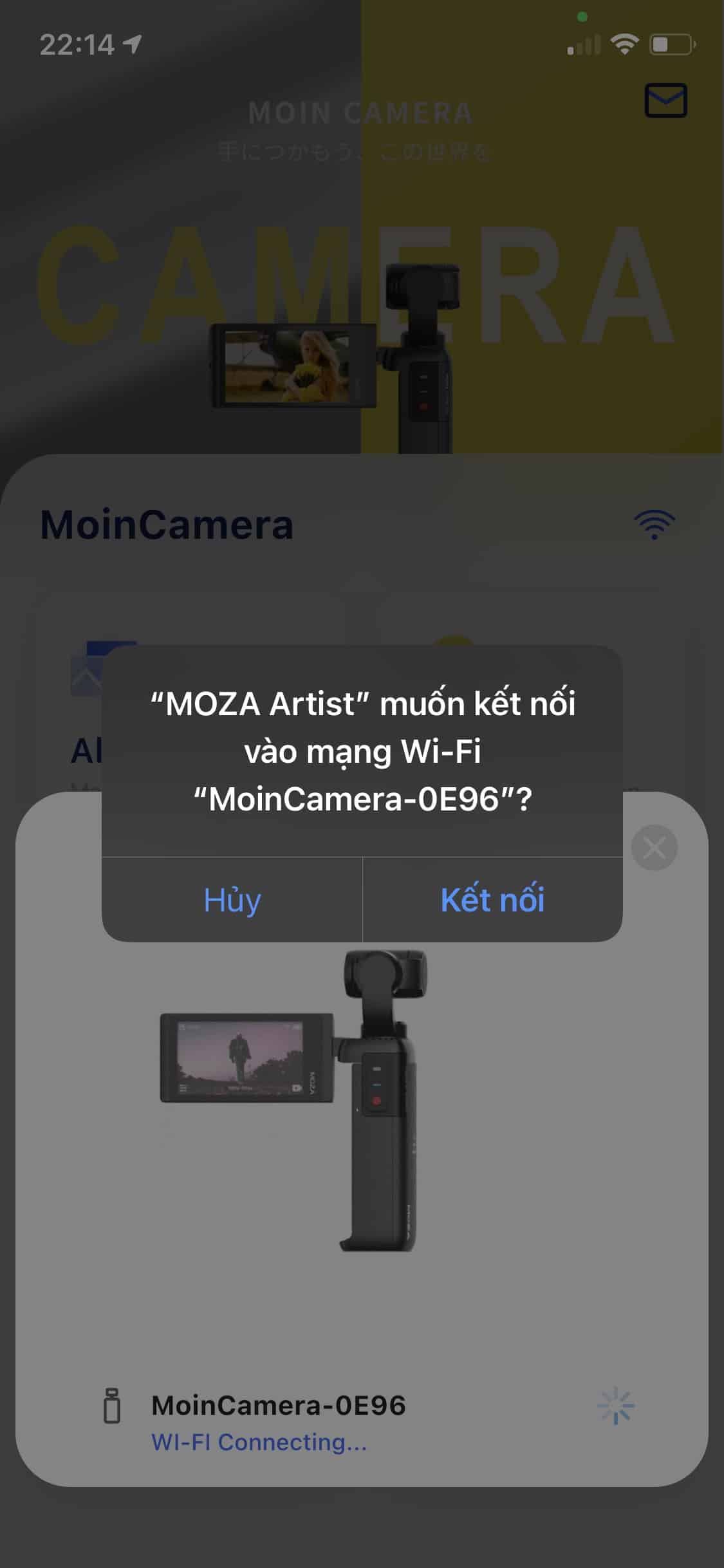 Hướng dẫn kết nối camera hành trình cầm tay Moza Moin Pocket đến điện thoại