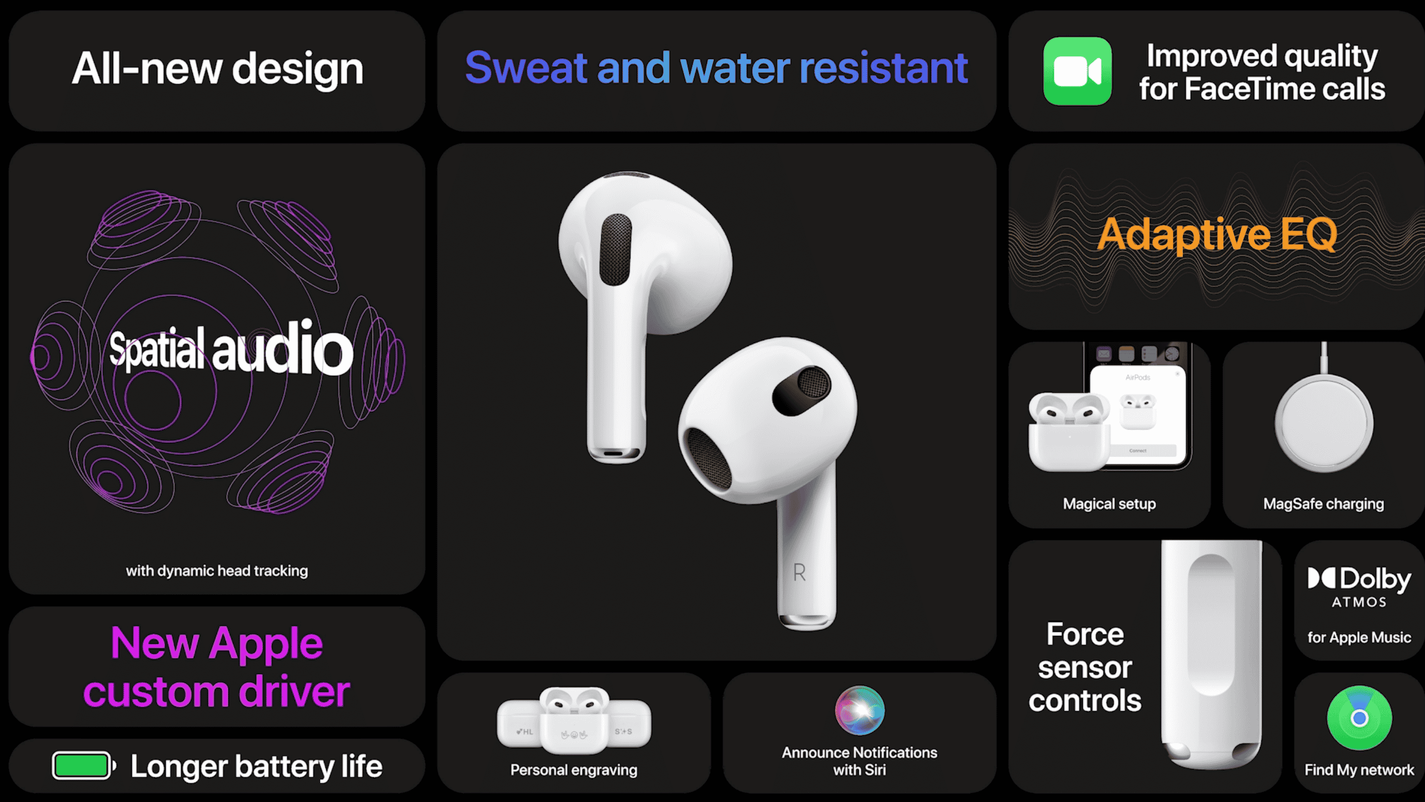 Apple ra mắt thế hệ AirPods 3 mới với thiết kế tương tự AirPods Pro