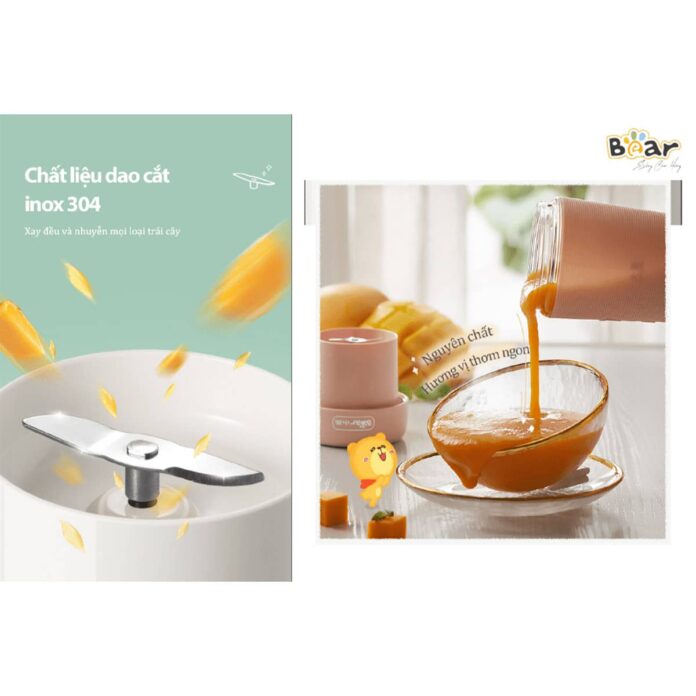 Máy xay sinh tố cầm tay Bear LLJ B03C1