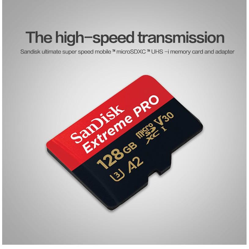 The nho MicroSD SanDisk Extreme Pro V30 A2 128GB