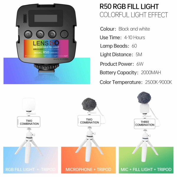 Đèn LED Lensgo R50 RGB