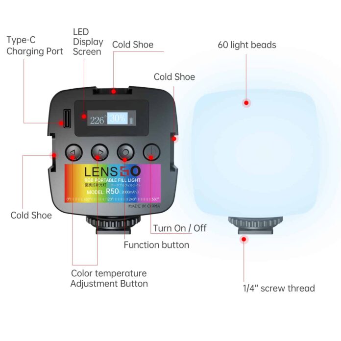 Đèn LED Lensgo R50 RGB