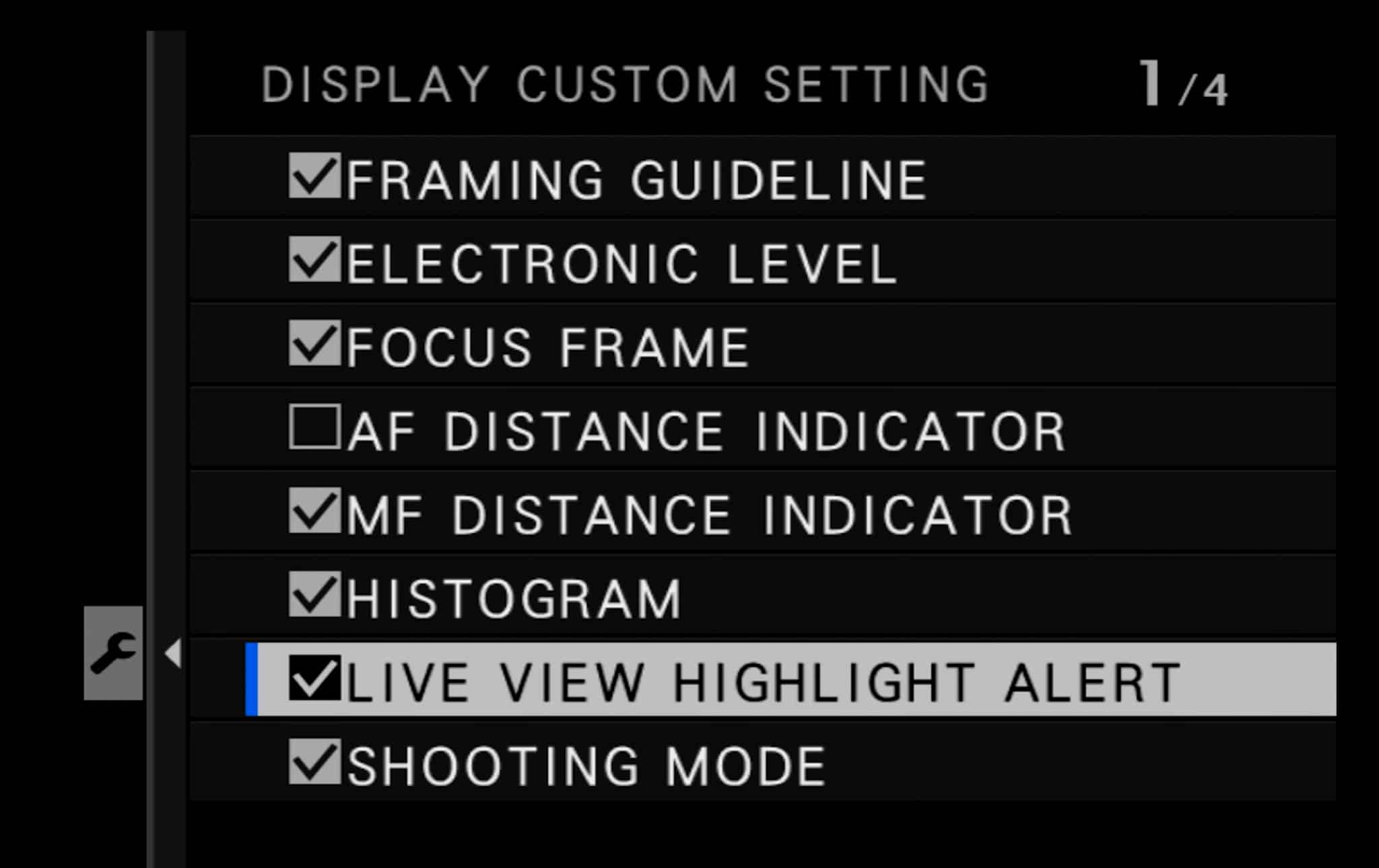 Fujifilm settings 4