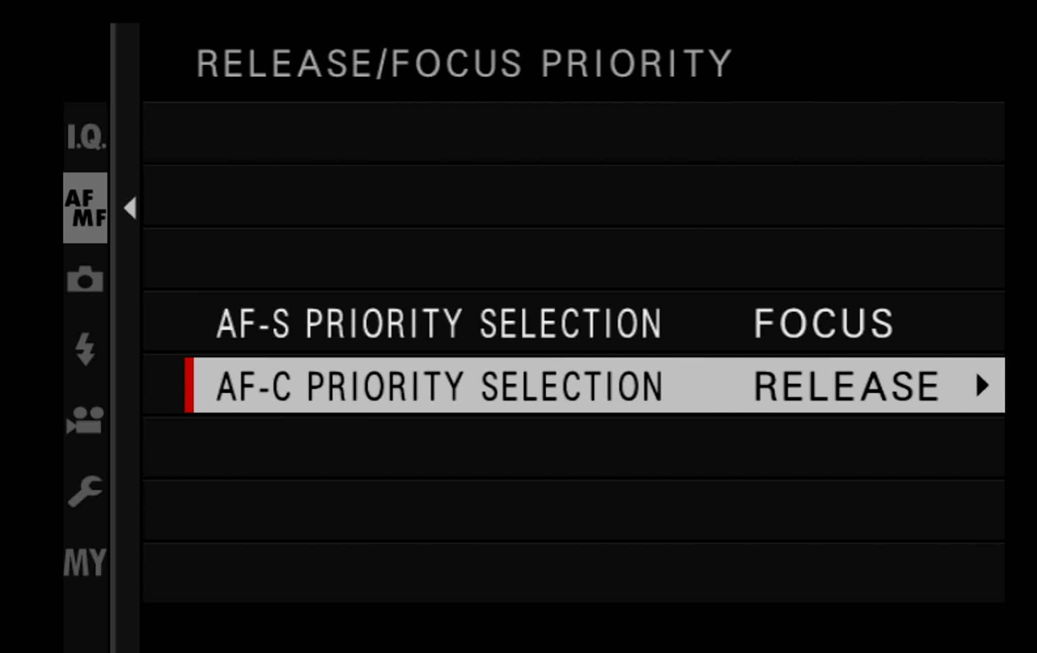 Fujifilm settings 6