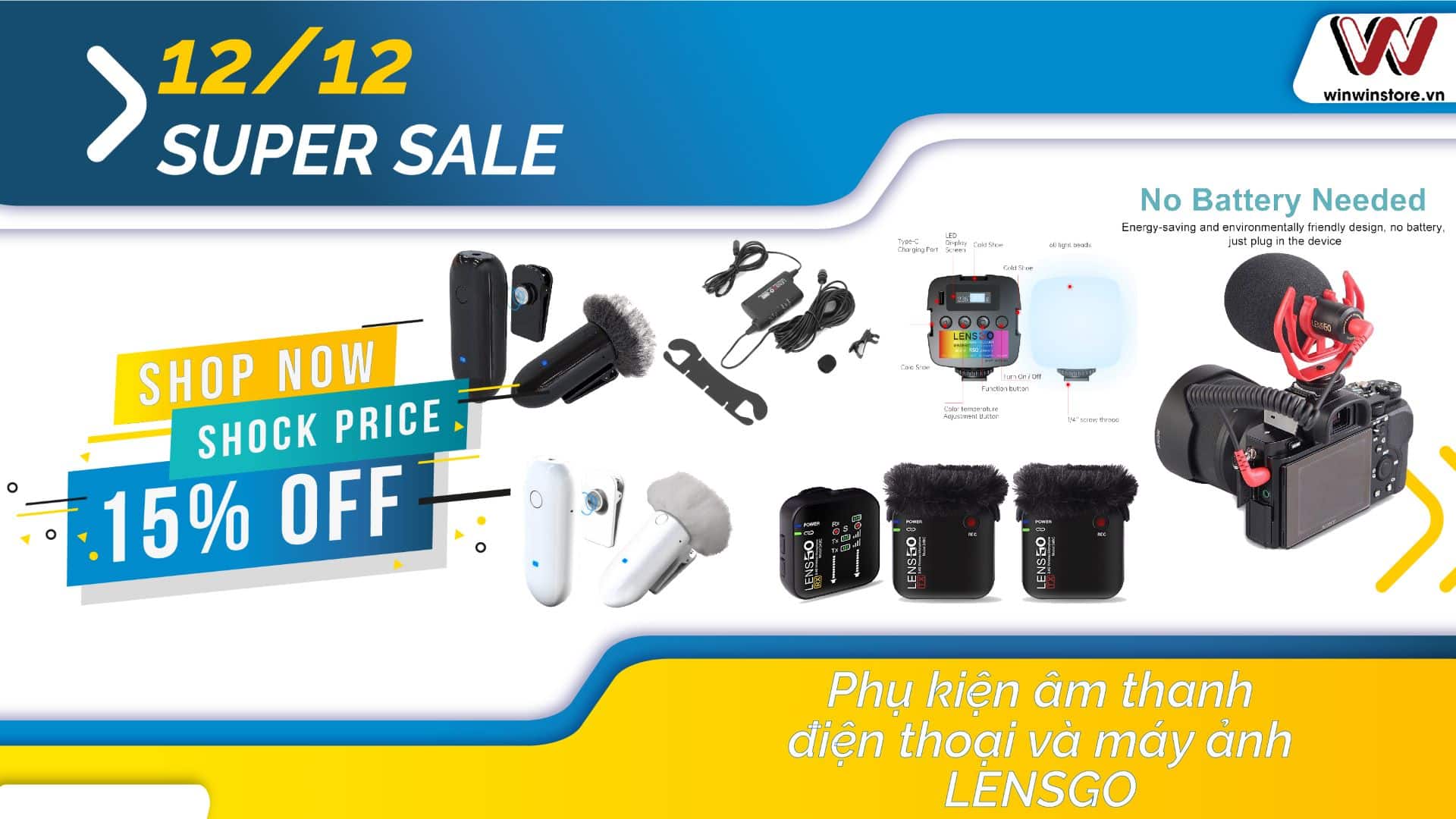 Khuyến mãi giảm giá 12.12 Super Sale tại WinWinStore với loạt ưu đãi hấp dẫn