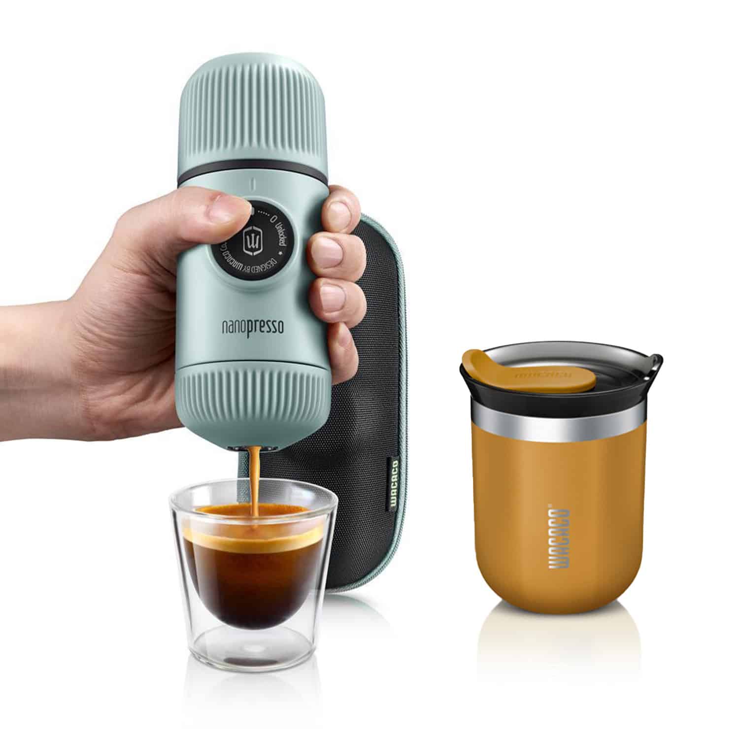 Bộ dụng cụ pha cà phê Wacaco Nanopresso và bình Octaroma 180ml (Black)