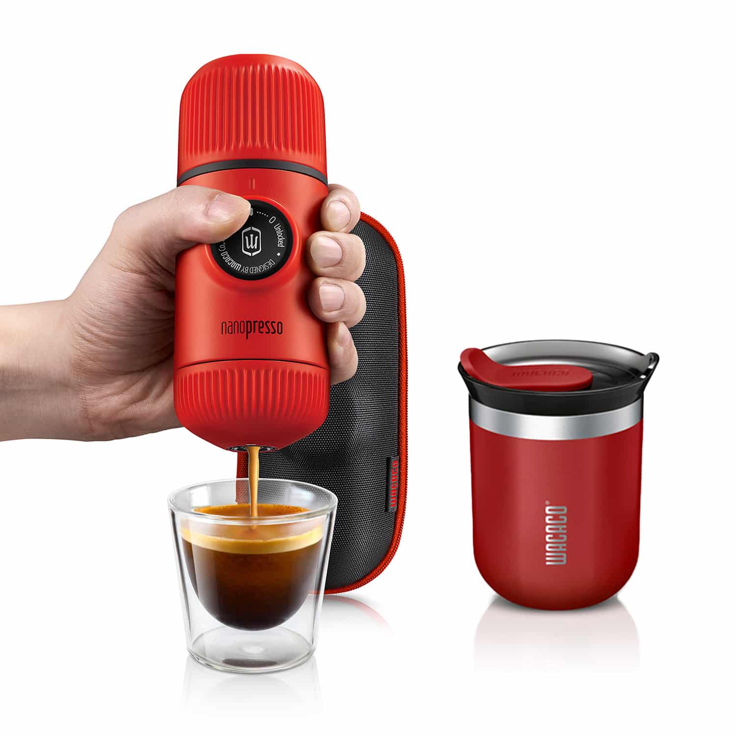 Bộ dụng cụ pha cà phê Wacaco Nanopresso và bình Octaroma 180ml (Black)