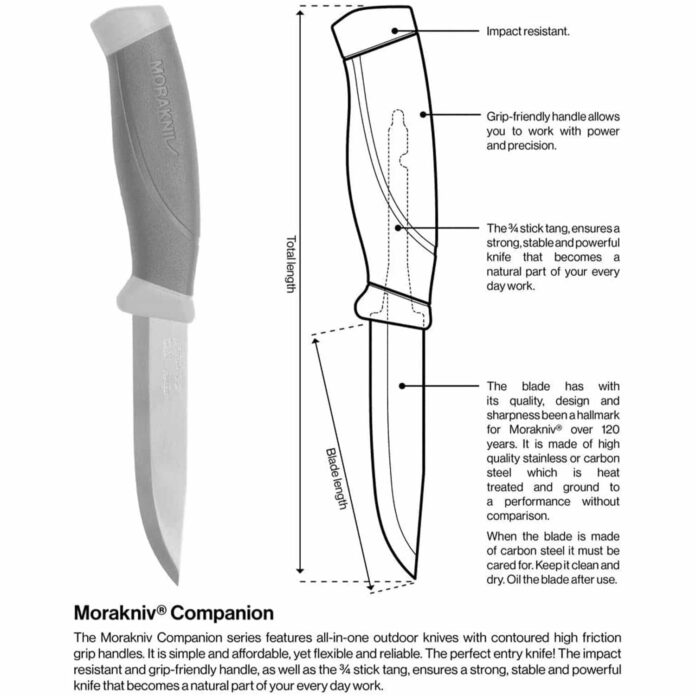 Dao sinh tồn Morakniv Companion Heavy Duty (Black)