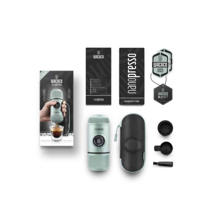 Bộ dụng cụ pha cà phê Wacaco Nanopresso và bình Octaroma 180ml (Blue)