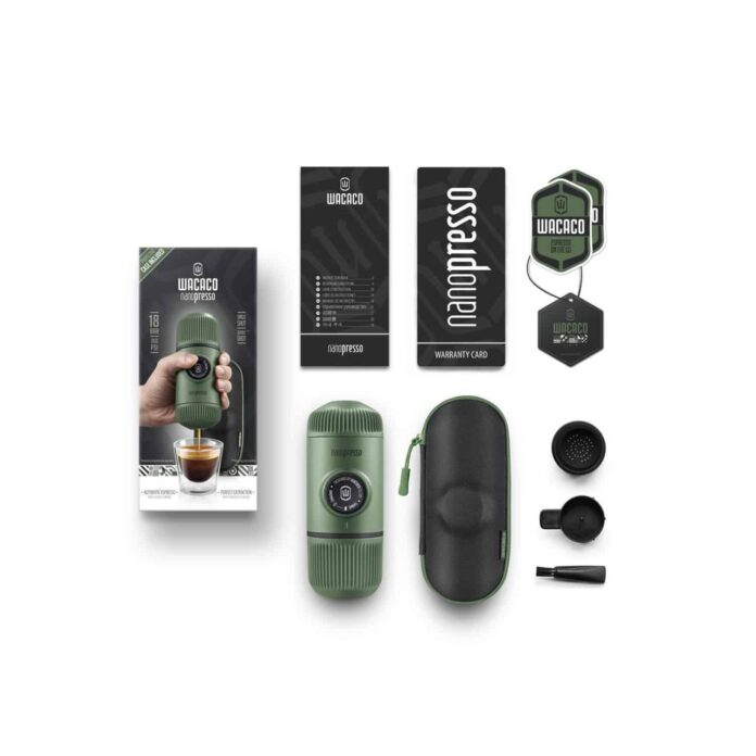 Bộ dụng cụ pha cà phê Wacaco Nanopresso Barista kit (Green)