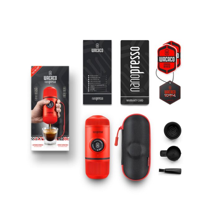 Dụng cụ ép espresso bằng tay Wacaco Nanopresso Elements (Red)
