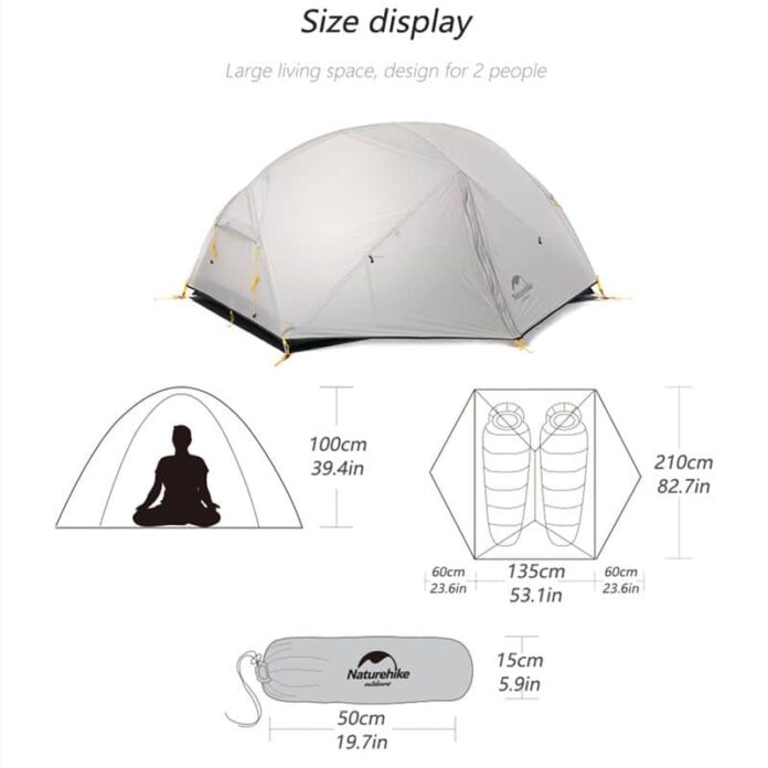 Lều cắm trại Naturehike 2 người Mongar siêu nhẹ (NH17T007-M)