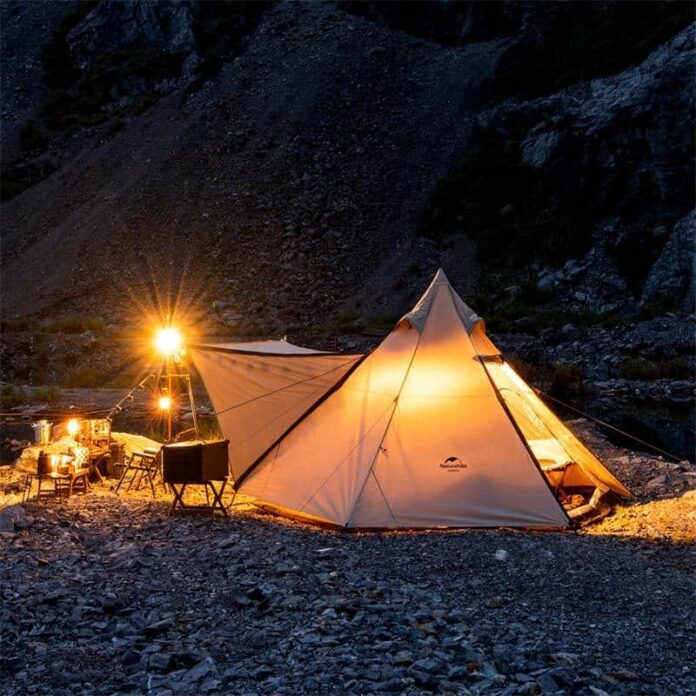 Lều cắm trại Naturehike 4-6 người có mái che (NH20ZP013)