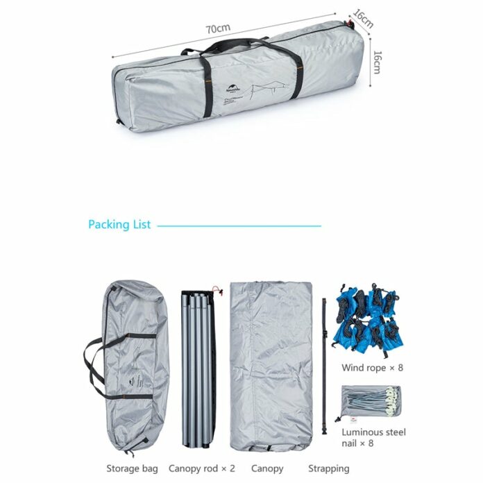 Tăng dã ngoại Naturehike 8-10 người Moraine Awning UPF50+ (NH19TM004)