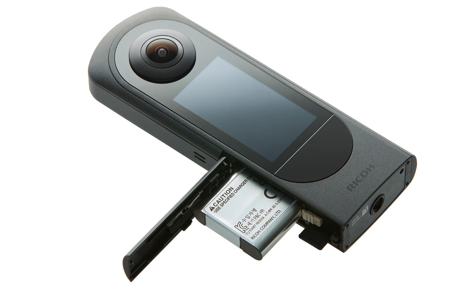 Ricoh Theta X ra mắt với màn hình lớn hiển thị hình ảnh được, có khe MicroSD và thay pin được