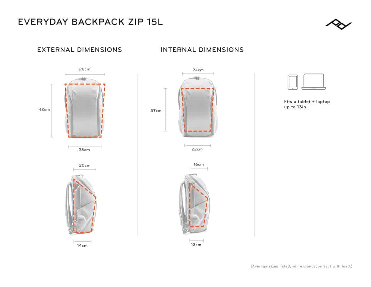Balo Peak Design Everyday 15L Zip v2 (Midnight)