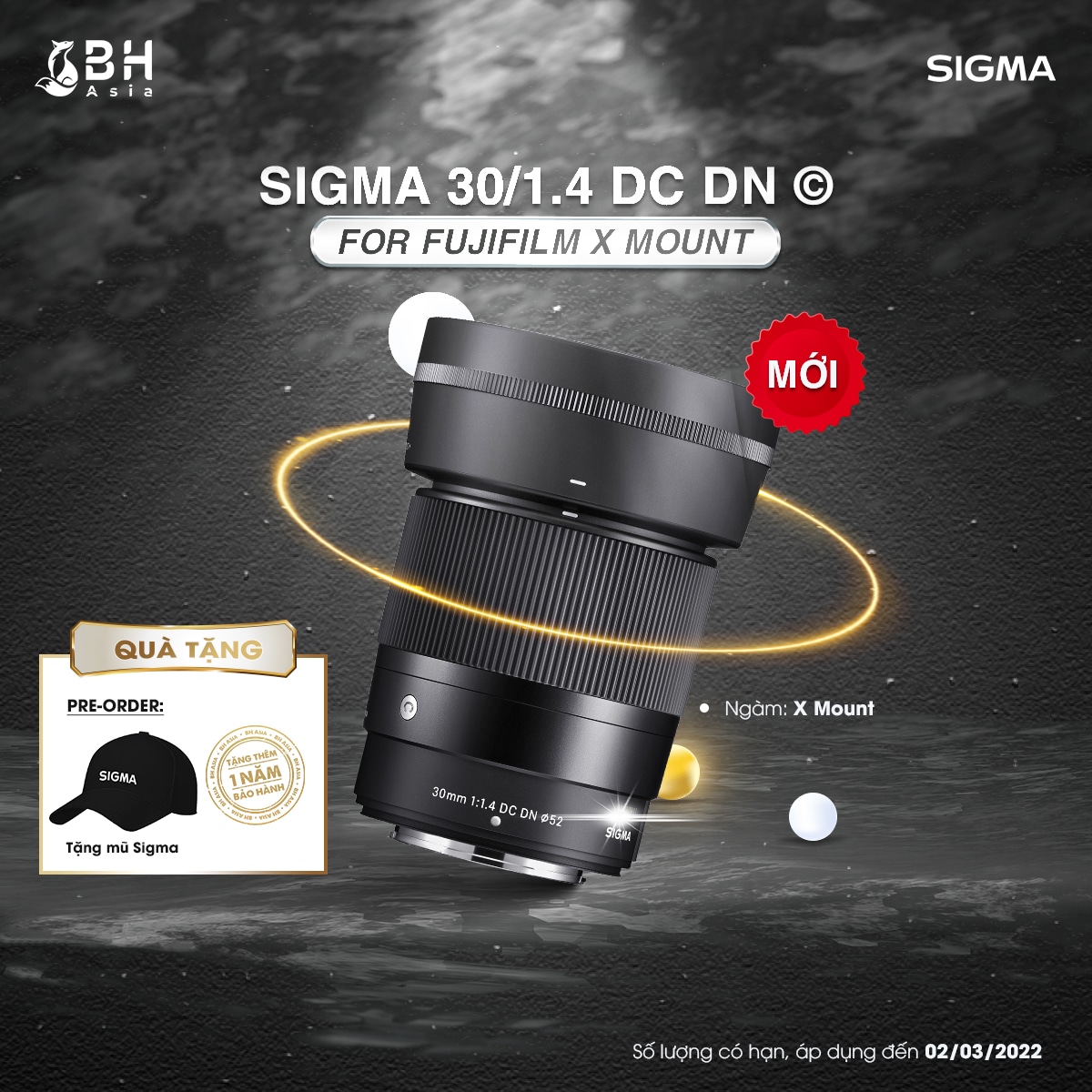 Đặt trước bộ ba ống kính Sigma 16mm, 30mm và 56mm F1.4 DC DN Contemporary mới cho Fujifilm X nhận thêm một năm bảo hành