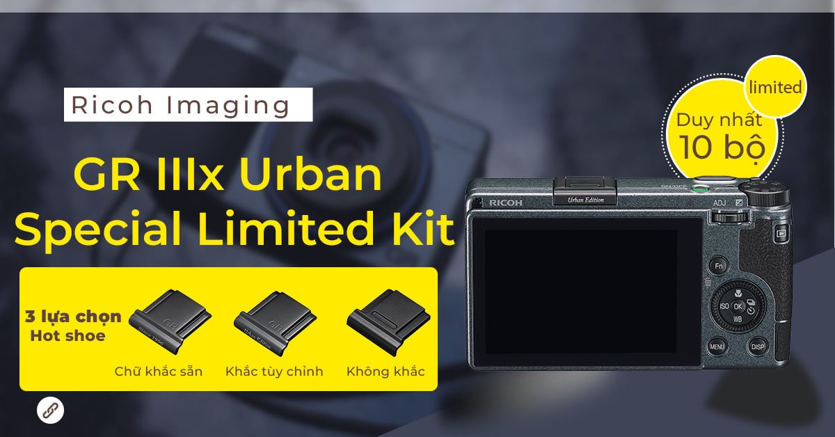 Ricoh ra mắt GR IIIx Urban Special Limited Kit giới hạn chỉ có 10 bộ tại Việt Nam, giá 29 triệu