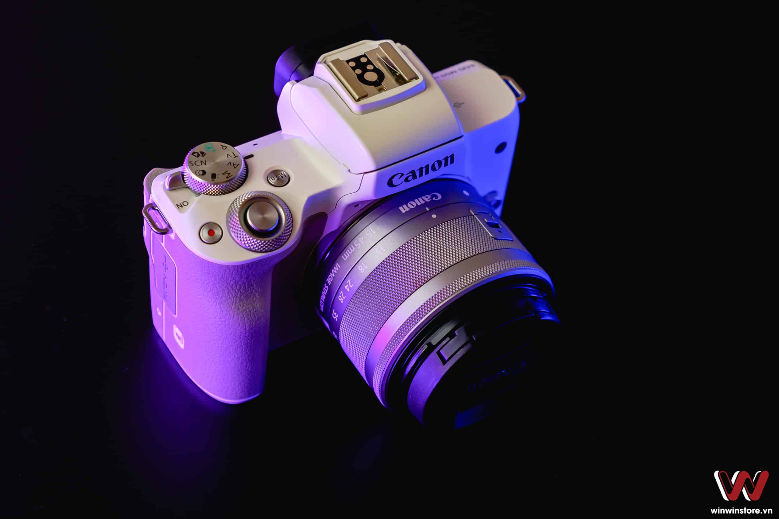 Máy ảnh Canon EOS M50 Mark II với ống kính 15-45mm (Black)