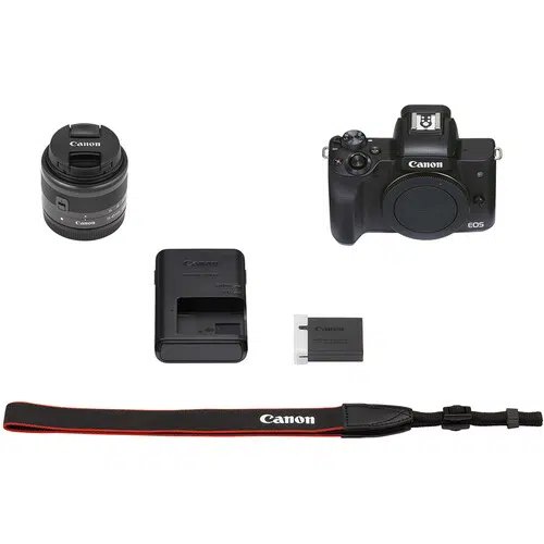 Máy ảnh Canon EOS M50 Mark II với ống kính 15-45mm (Black)