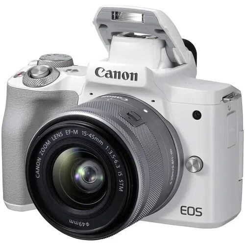 Máy ảnh Canon EOS M50 Mark II với ống kính 15-45mm (White)