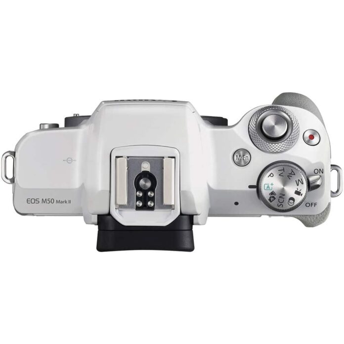 Máy ảnh Canon EOS M50 Mark II với ống kính 15-45mm (White)