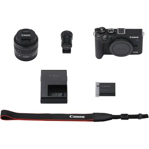 Máy ảnh Canon EOS M6 Mark II với ống kính 15-45mm (Black)