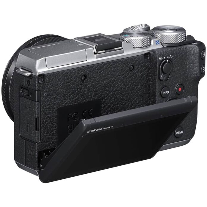 Máy ảnh Canon EOS M6 Mark II với ống kính 15-45mm (Silver)